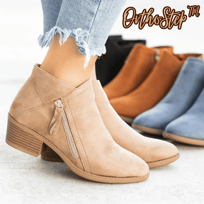 OrthoStep 2.0 - Orthopädische Lederstiefel für Frauen - Beige - 35 - 