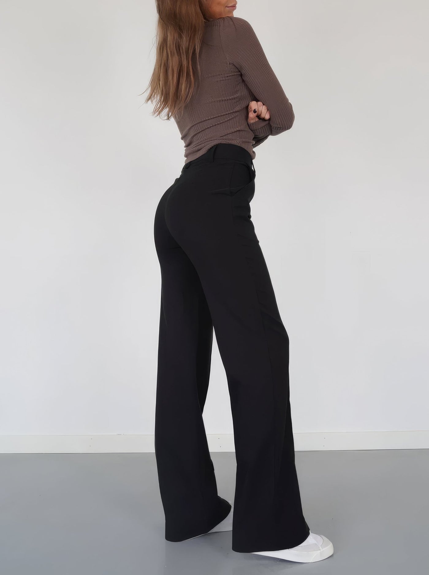 Pauline - Stylische elegante Hose - Schwarz - S - 