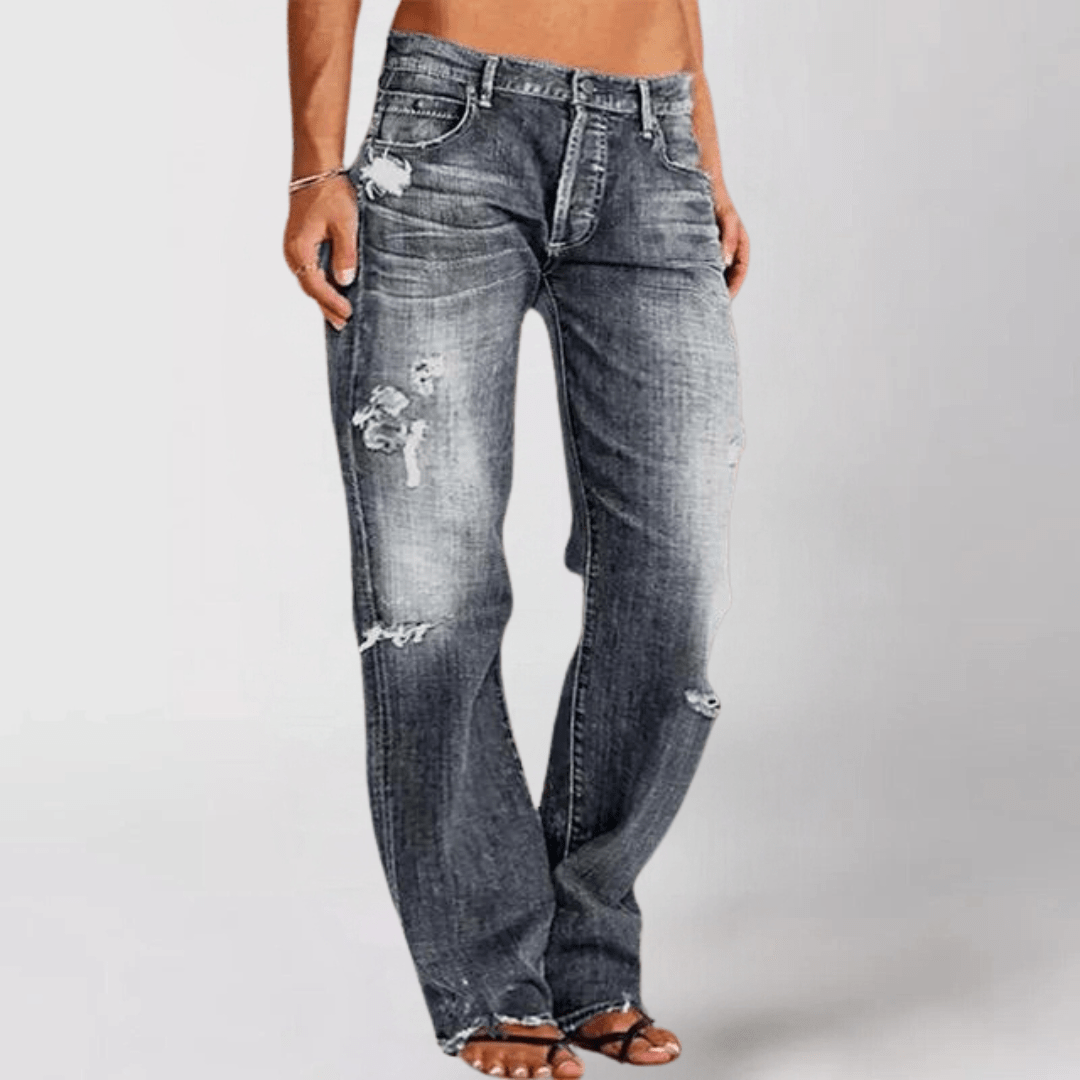 Pia - Jeans mit weitem Bein - Grau - S - 