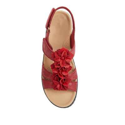 RetroBloom - Orthopädische Sommersandalen - Rot - 35 - 