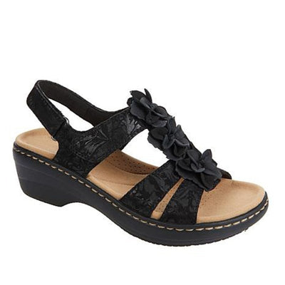 RetroBloom - Orthopädische Sommersandalen - Schwarz - 35 - 