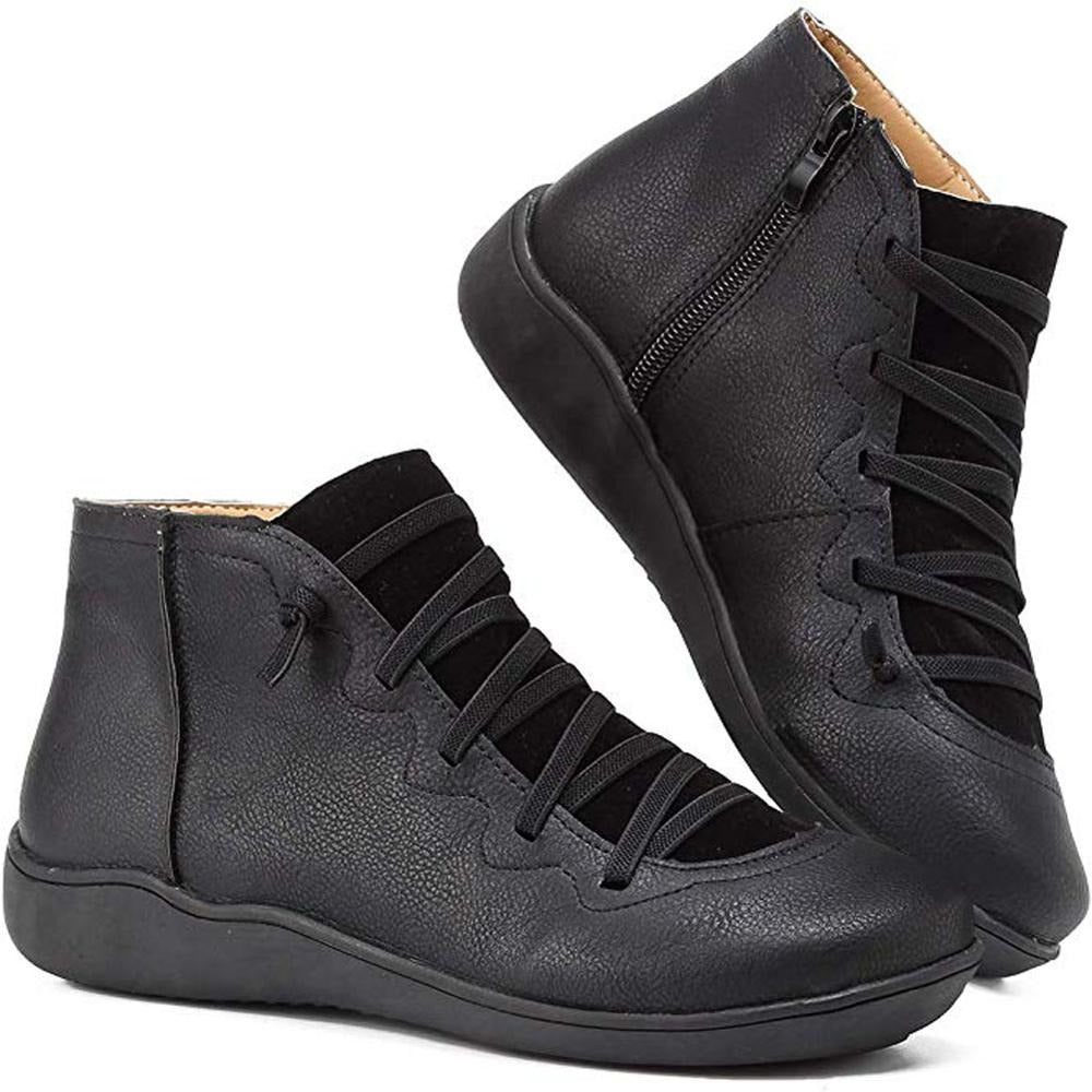 Reva - Trendy orthopädische Stiefeletten - Schwarz - 35 - 