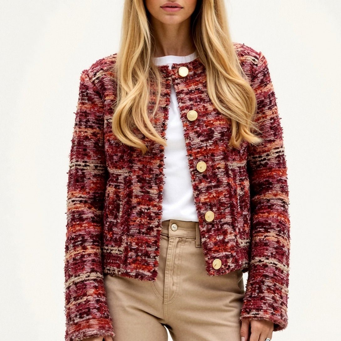 Rosaria – Damen Wolle Strickjacke - Strickjacken - Temala