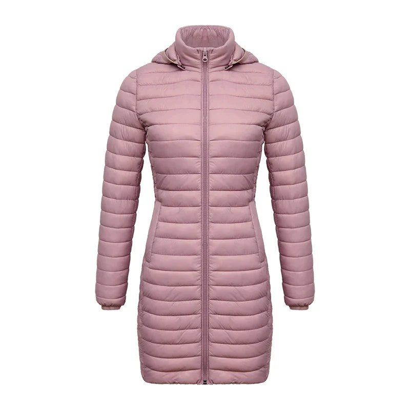 Rosi - Kuschelige lange Parka Jacke - Rosa - S - 