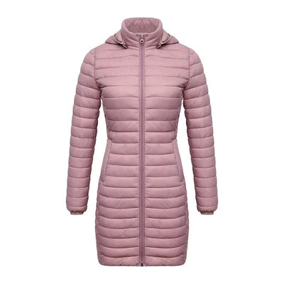 Rosi - Kuschelige lange Parka Jacke - Rosa - S - 