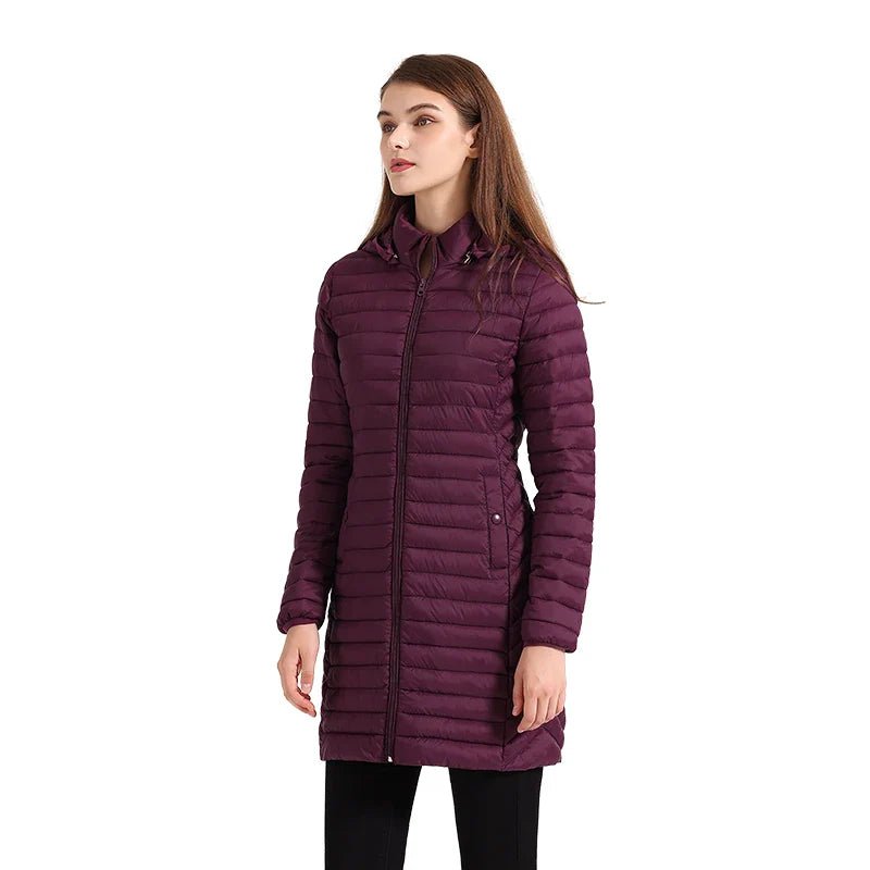 Rosi - Kuschelige lange Parka Jacke - Bordeauxrot - S - 