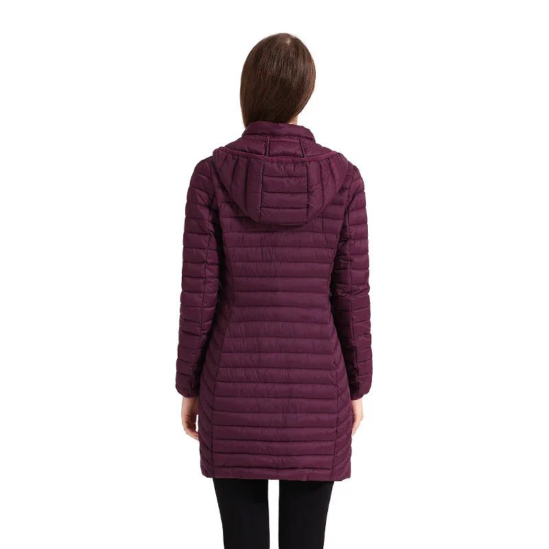 Rosi - Kuschelige lange Parka Jacke - Bordeauxrot - S - 