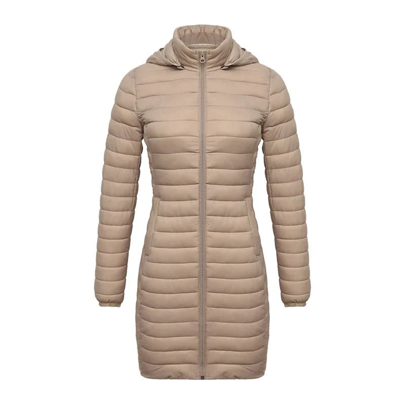 Rosi - Kuschelige lange Parka Jacke - Beige - S - 