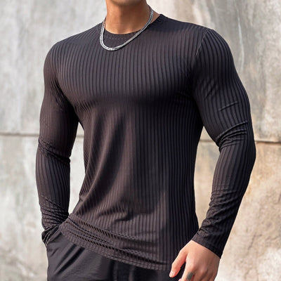 Rutherford - Langärmeliger Pullover mit schmaler Passform - Schwarz - M - 