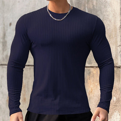 Rutherford - Langärmeliger Pullover mit schmaler Passform - Blau - M - 