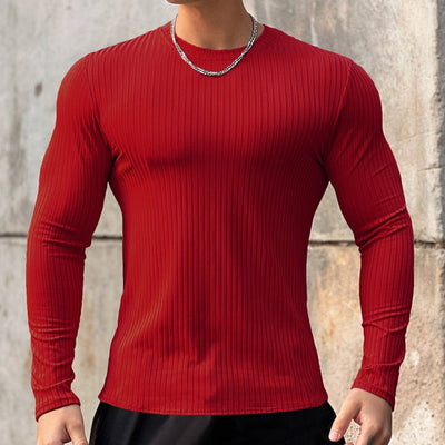 Rutherford - Langärmeliger Pullover mit schmaler Passform - Rot - M - 