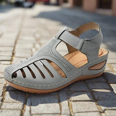 Sanya - Orthopädische Keilsandalen - Hellgrau - 35 - 