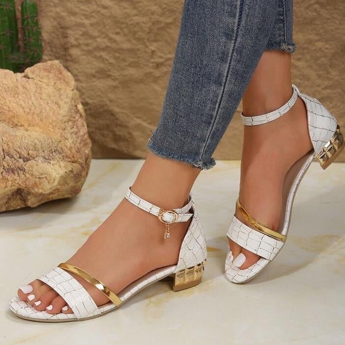 Senara - Stylische Freizeitsandalen - Weiß - 35 - 