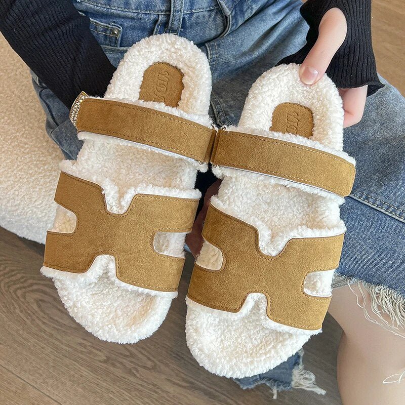 SnuggleFeet 2.0 - Pelz - Sandalen - Grau - 35 - 