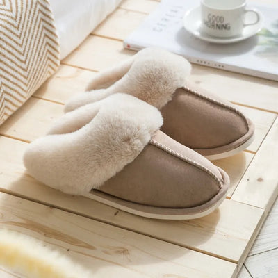 Snugglie - Fluffige Hausschuhe - Khaki - 36 - 37 passt zu34 - 35 - 