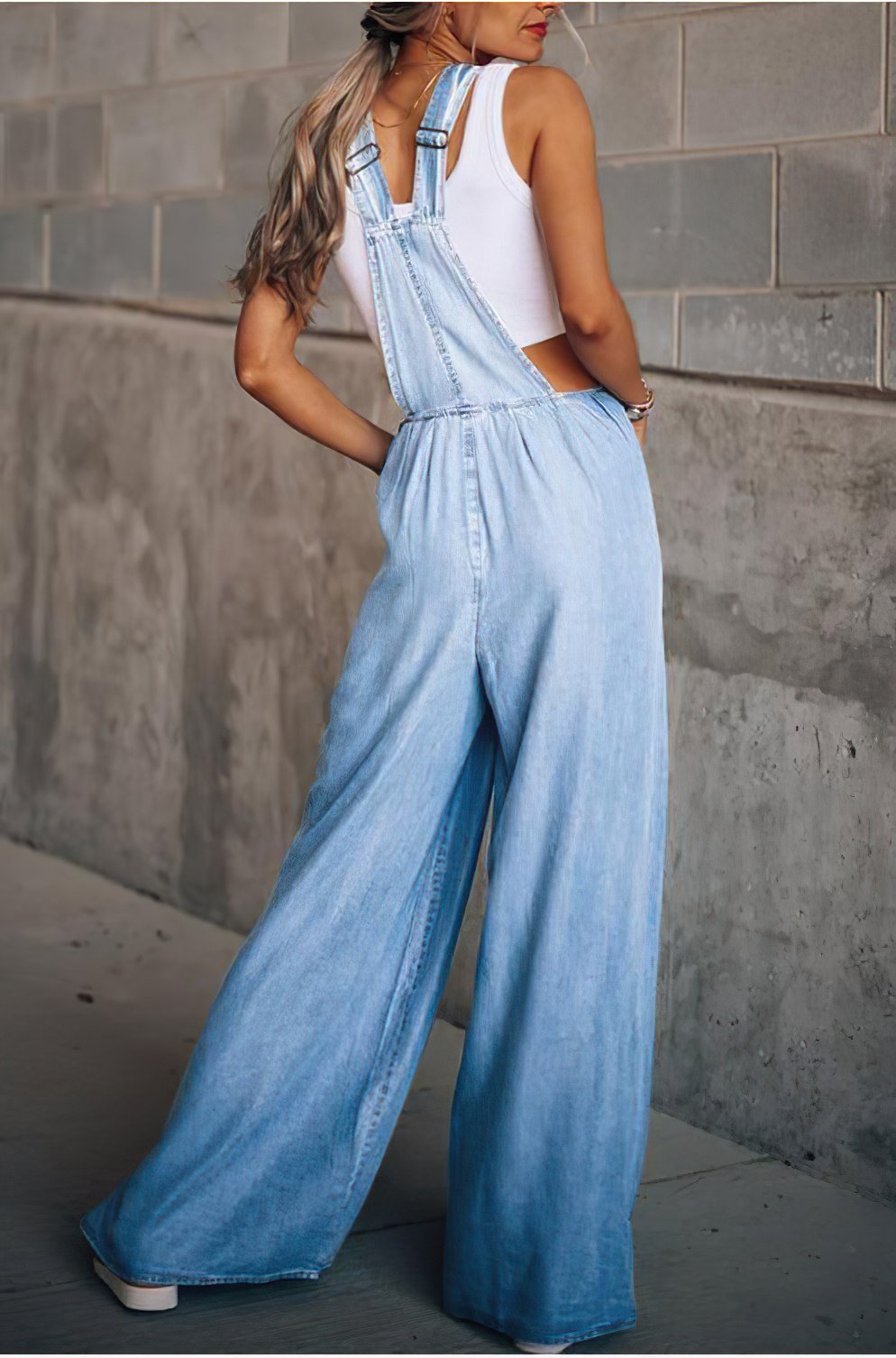 Solenn - Denim Jumpsuit - Blau - S - 