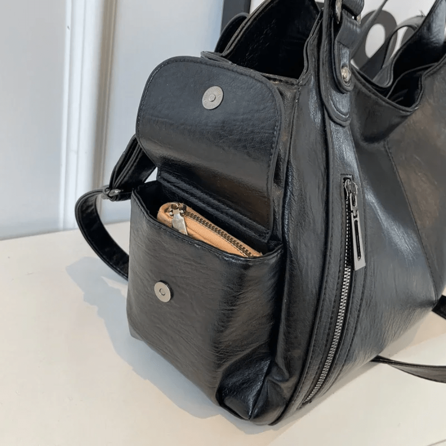 Sophie - Elegante Schultertasche - Schwarz - 