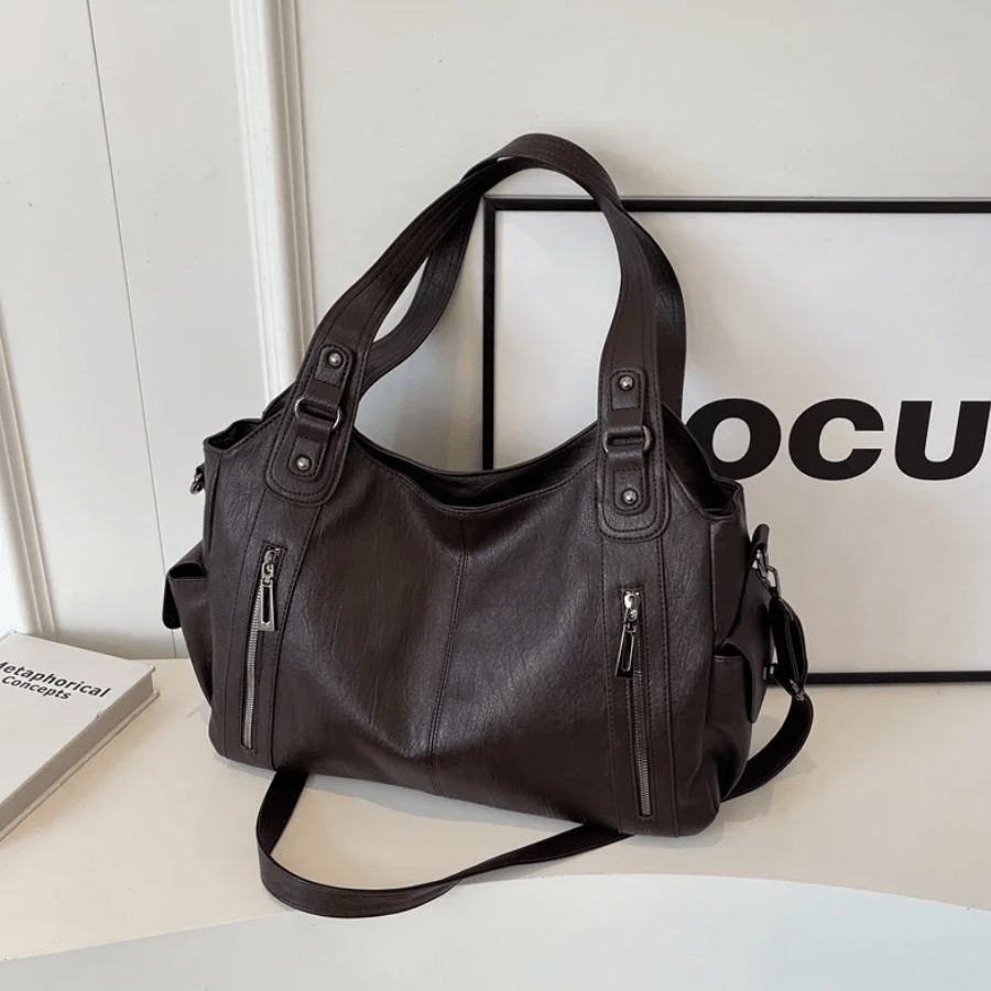 Sophie - Elegante Schultertasche - Schwarz - 