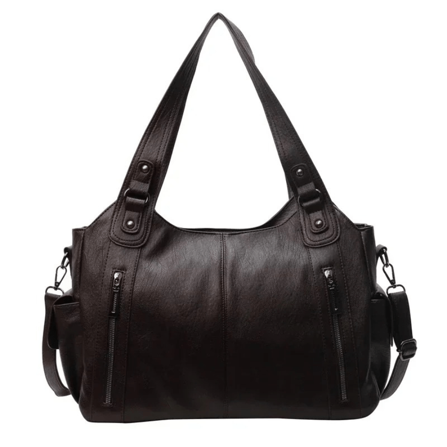 Sophie - Elegante Schultertasche - Dunkelbraun - 