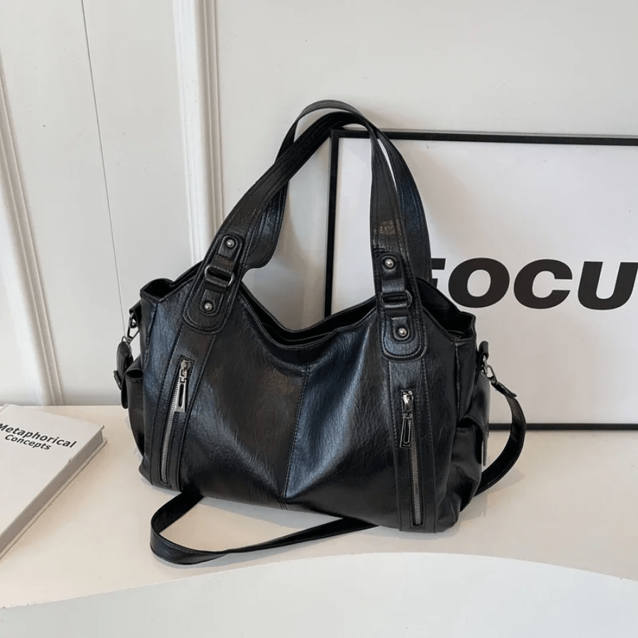 Sophie - Elegante Schultertasche - Schwarz - 