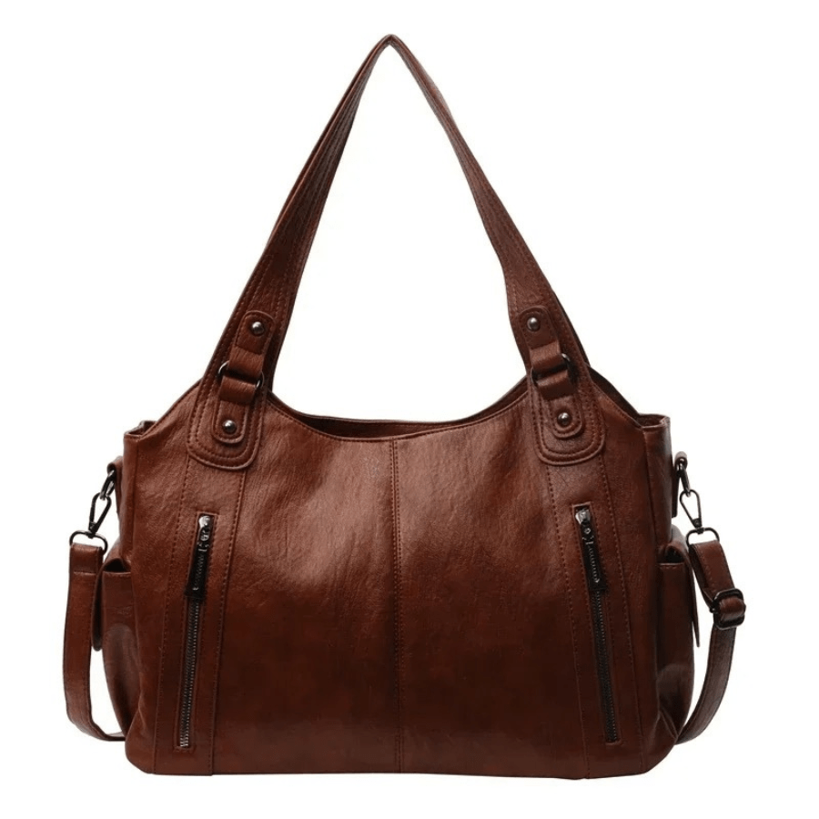 Sophie - Elegante Schultertasche - Dunkelbraun - 