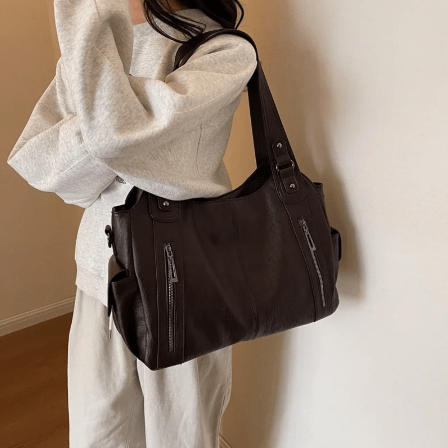 Sophie - Elegante Schultertasche - Schwarz - 