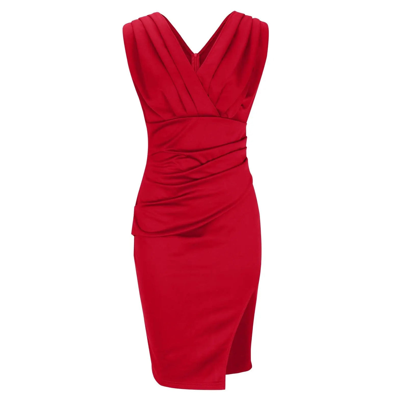 Suri - Elegantes Midi - Kleid - Rot - S - 