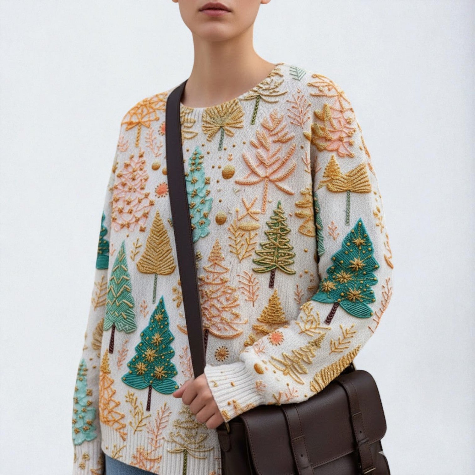 Talia – Damen Baumwolle Weihnachtsstrickpullover - Pullover - Temala