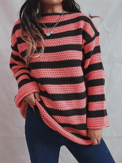 Tamara - Süßer gemütlicher Pullover - Rosa - S - 