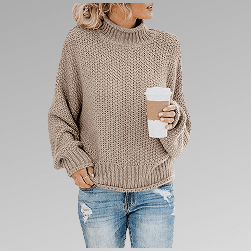 Thelia - Rollkragenpullover - Beige - S - 