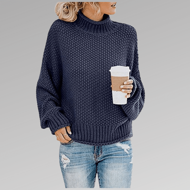 Thelia - Rollkragenpullover - Blau - S - 