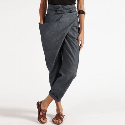 Veda - Damen Lounge Hosen - Grau - S - 