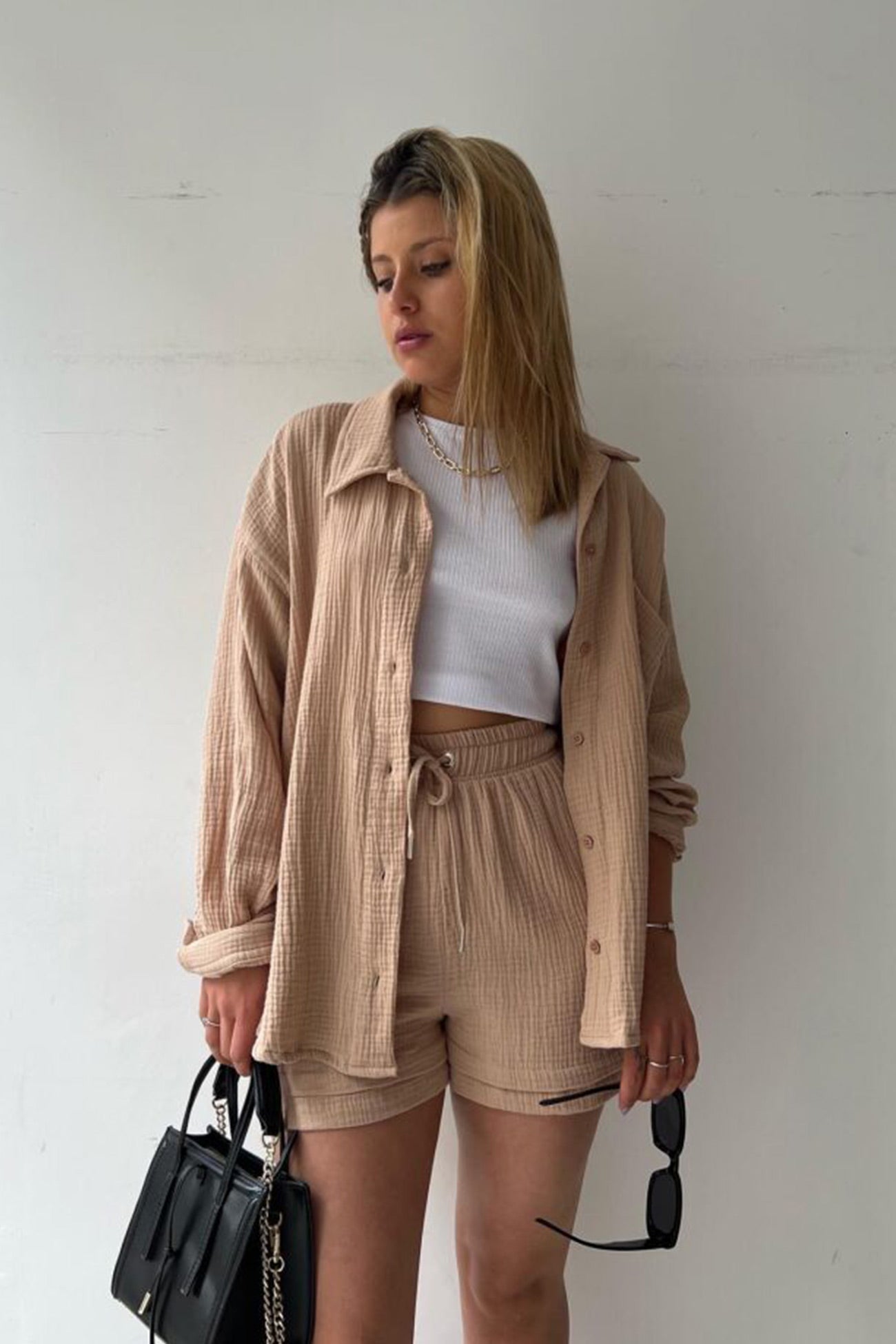 Vellana's Zweiteiliges Set | Strahlend in den Sommer! - Khaki - S - 