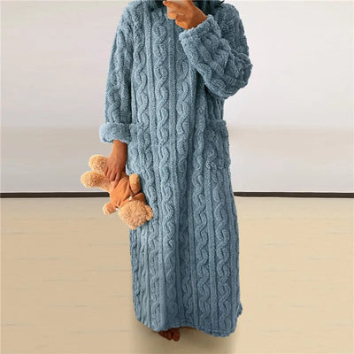 Verena - Kleid aus Fleece - Decke - Blau - 115cm - 