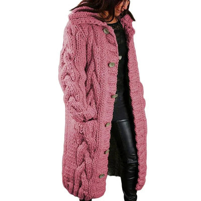 Vestine - Dick gestrickte Strickjacke - Rosa - S - 