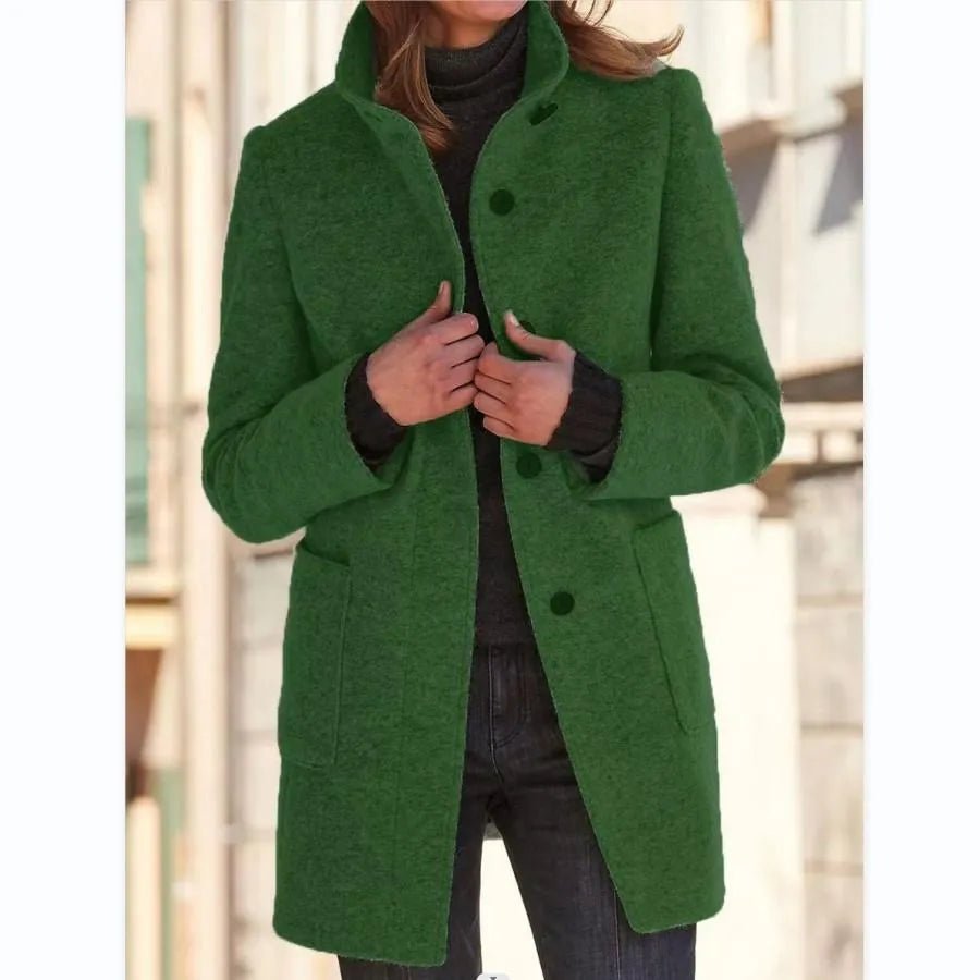 Vintage Coat 2.0 - Wollmantel für Frauen - Grün - S - 