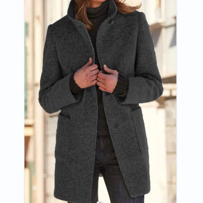 Vintage Coat 2.0 - Wollmantel für Frauen - Schwarz - S - 