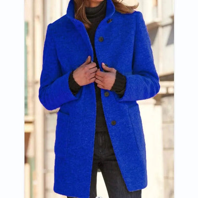 Vintage Coat 2.0 - Wollmantel für Frauen - Dunkelblau - S - 