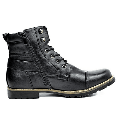 Wade - Winter Motorrad Lederstiefel für Männer - Schwarz - 38 - 