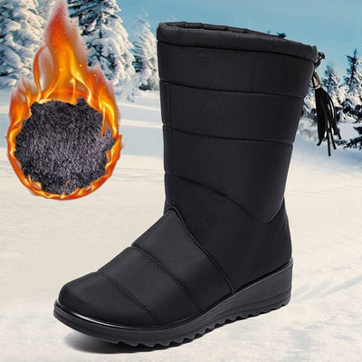 Wasserdichte Stiefeletten 2.0 – Stylische Winterschuhe für Damen - Rot - 35 - 