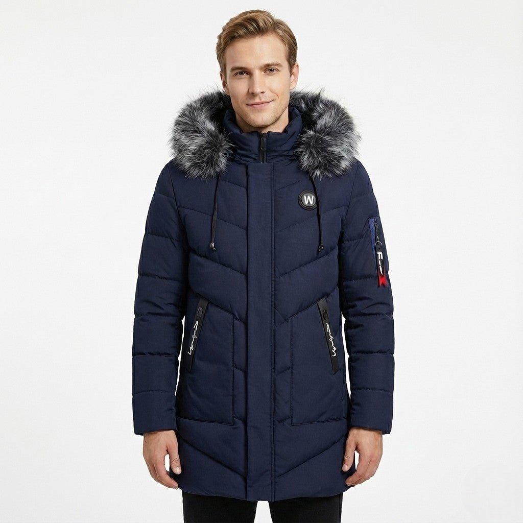 Wolfgang - Warmer Steppmantel mit Kapuze, Winterjacke, wind - & wasserabweisend - Coats - Temala