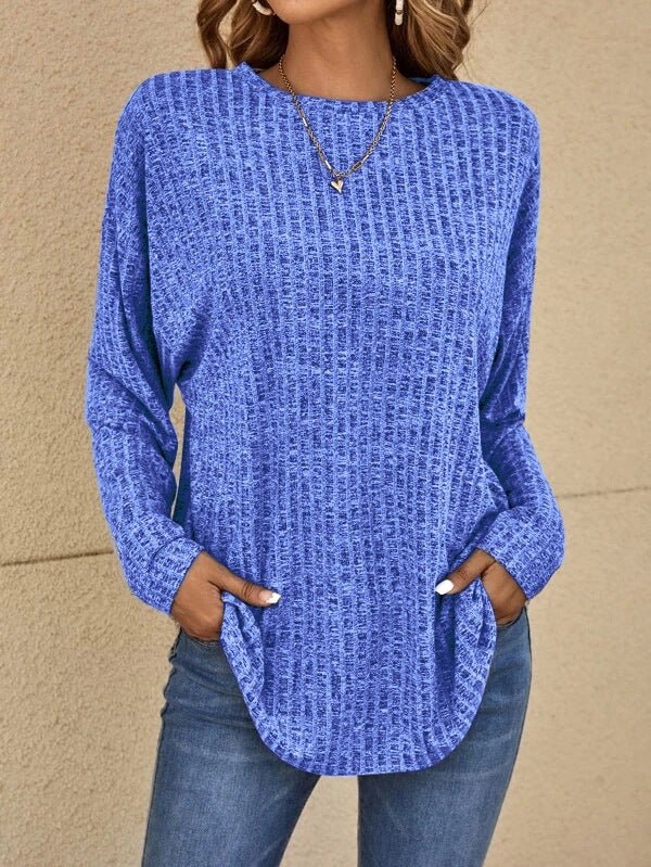 Yanna - Lässiger Langarm - Pullover - Blau - S - 