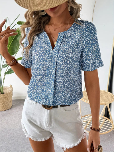 Yassy - Elegante Bluse mit Blumenmuster - S - 