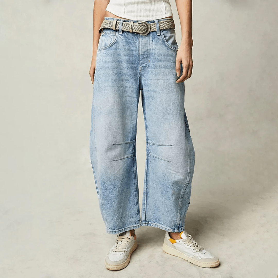 Zamira - Bequeme weite Jeans - Hellblau - S - 