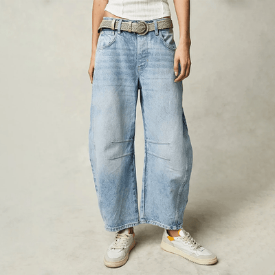 Zamira - Bequeme weite Jeans - Hellblau - S - 