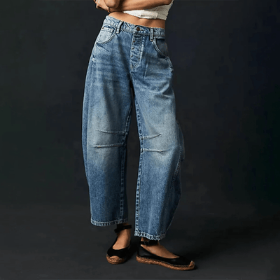 Zamira - Bequeme weite Jeans - Dunkelblau - S - 