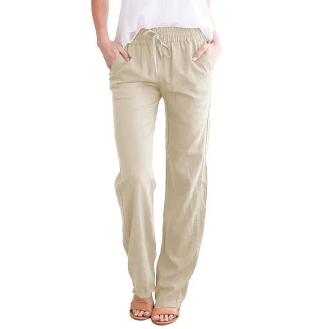 Zara - Schnurlockere Weitbein - Hose - Beige - S - 